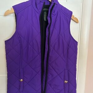 Lauren Ralph Lauren Purple Quilted Vest